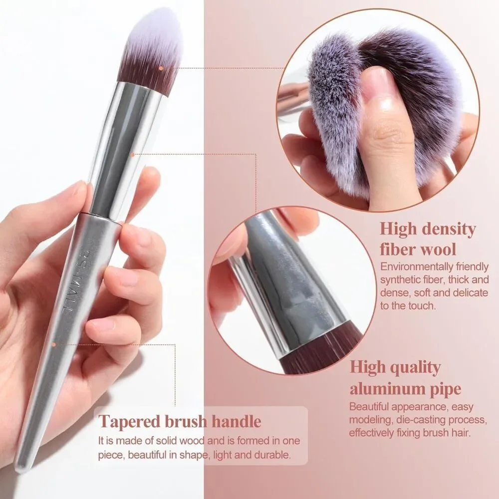 Bs-Mall 18 Pieces Silver Premium Synthetic Makeup Brush Set With Black Case
